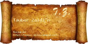 Tauber Zalán névjegykártya