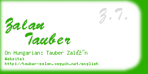 zalan tauber business card